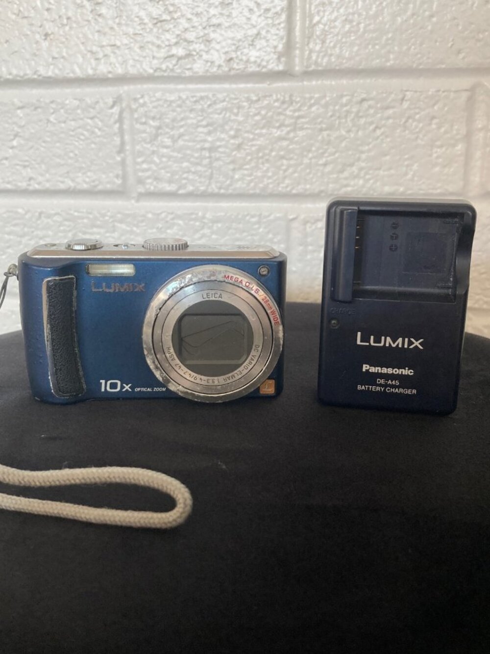 Vintage Blue Panasonic Lumix DMC-TZ5 Digital Camera Bundle